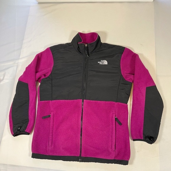 The North Face Jackets & Blazers - North Face Magenta Black Full-Zip Denali Fleece Jacket Womens Small Polar Tech
